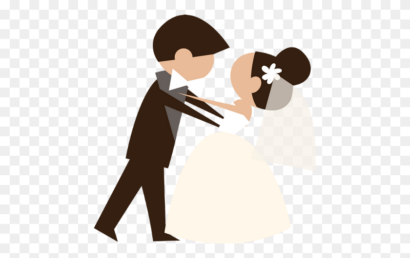 455x470 Married - Married Couple Clipart