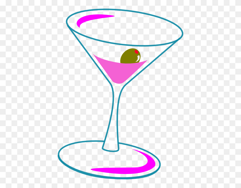 438x596 Martini Clipart Cosmopolitan Drink - Margarita Glass Clipart