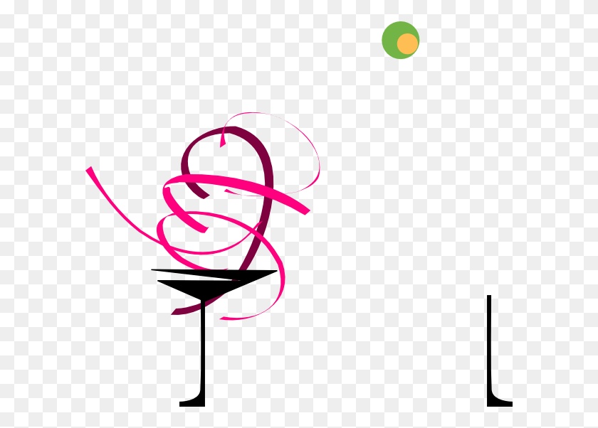 600x542 Martini Clipart Pink Martini - Whiskey Glass Clipart
