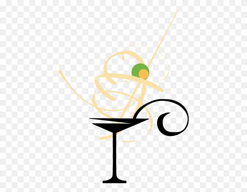 444x593 Martini Clipart Wedding Cocktail - Wedding Reception Clipart