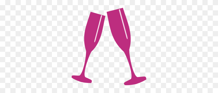 288x299 Martini Glass Champagne Glass Pink Clip Art - Martini Glass Clipart