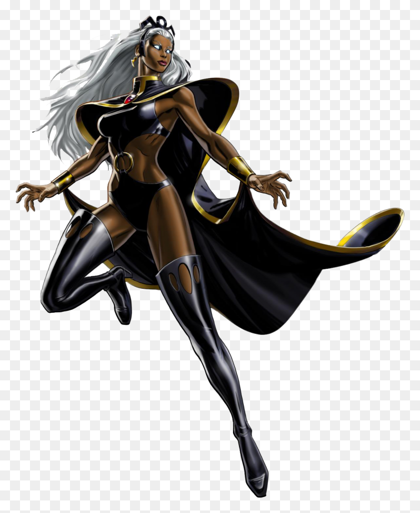 1186x1468 Marvel Avengers Alliance Storm Black Panther Jean Grey Black - Black Panther PNG