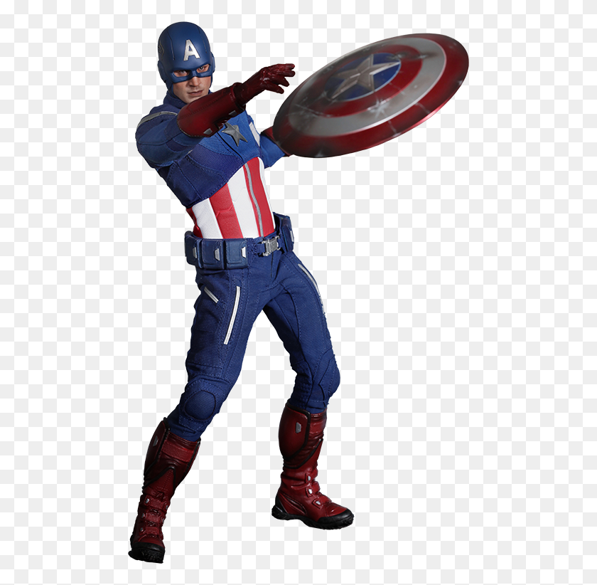 480x762 Marvel Captain America Sixth Scale Figure - Scale Figures PNG