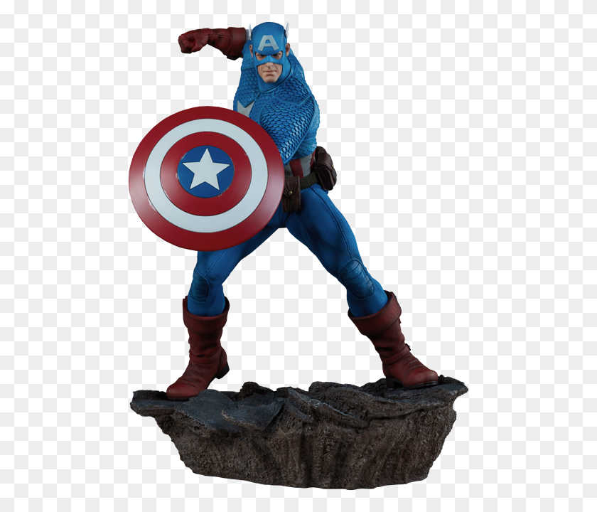 480x660 Marvel Captain America Statue - Captain America PNG