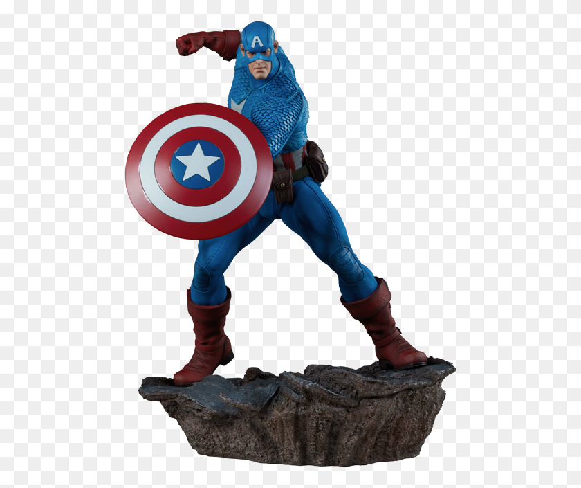 480x645 Marvel Capitán América Estatua - Capitán América Escudo Png