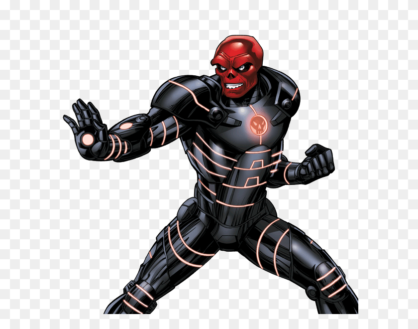 600x600 Marvel Future Fight - Cráneo Rojo Png