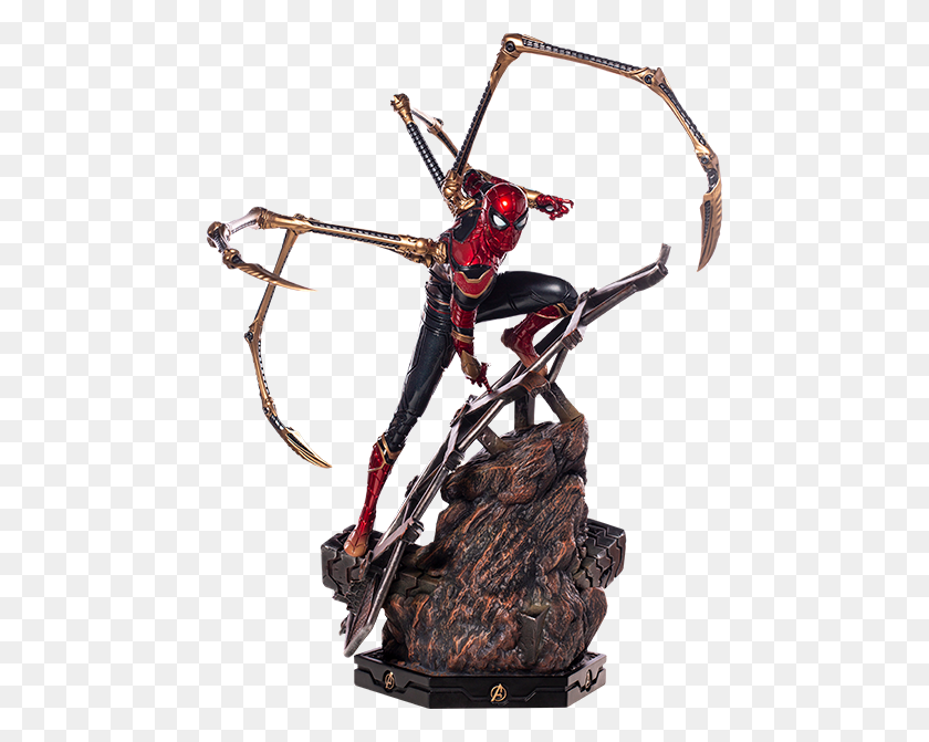 480x611 Marvel Iron Spider Man Estatua - Thanos Png