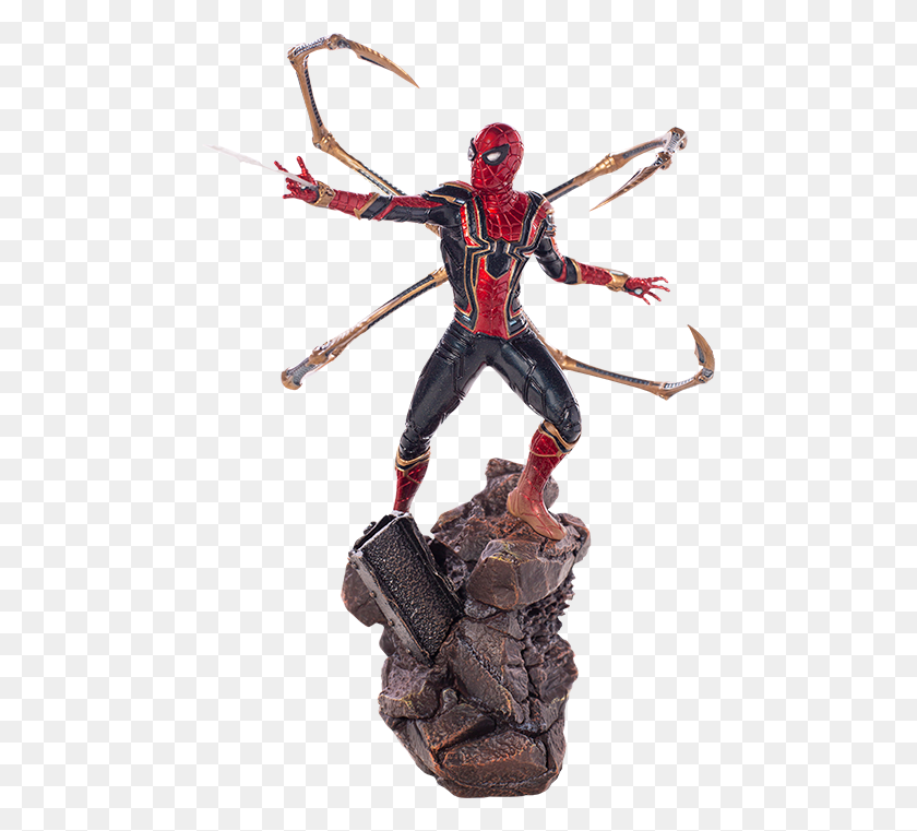 480x701 Marvel Iron Spider Man Statue - Infinity War PNG
