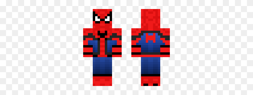 288x256 Marvel Spider Man Homecoming Minecraft Skins - Spiderman Homecoming PNG