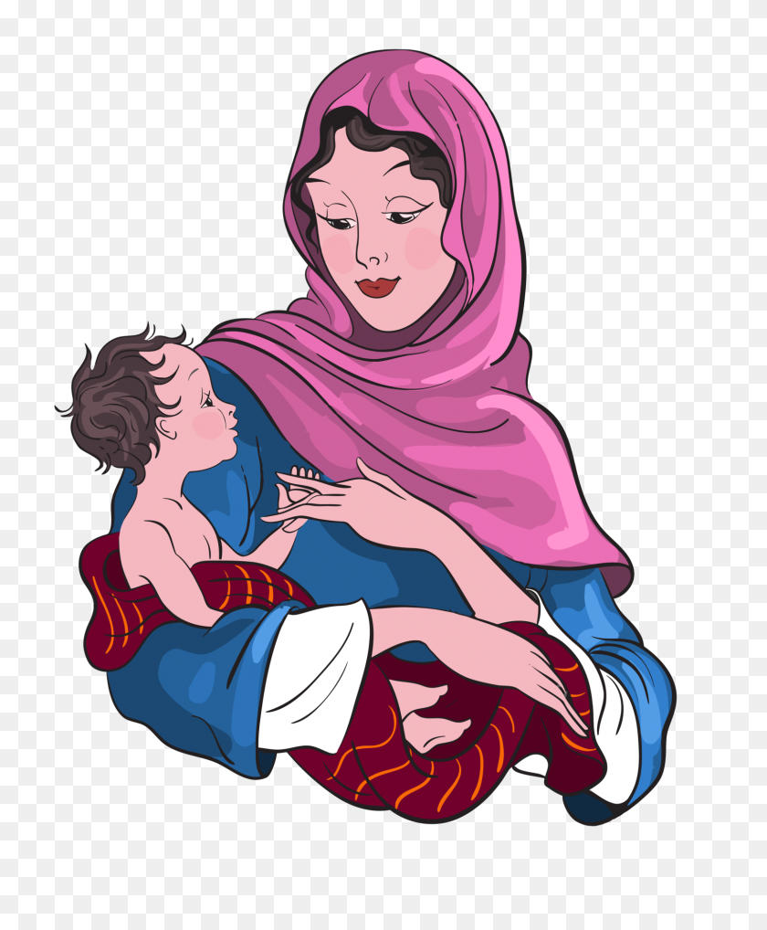 1600x1966 Mary And Jesus Clip Art - Mary And Jesus Clipart