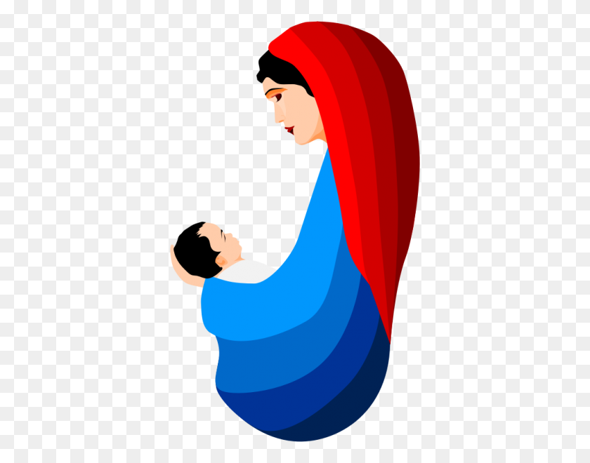 356x600 Mary And Jesus Clipart Nice Clip Art Png - Be Nice Clipart
