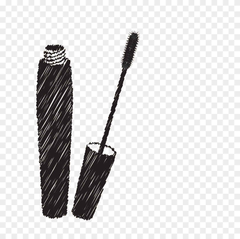 1000x1000 Mascara Drawing Cosmetics Illustration - Black Paint Stroke PNG