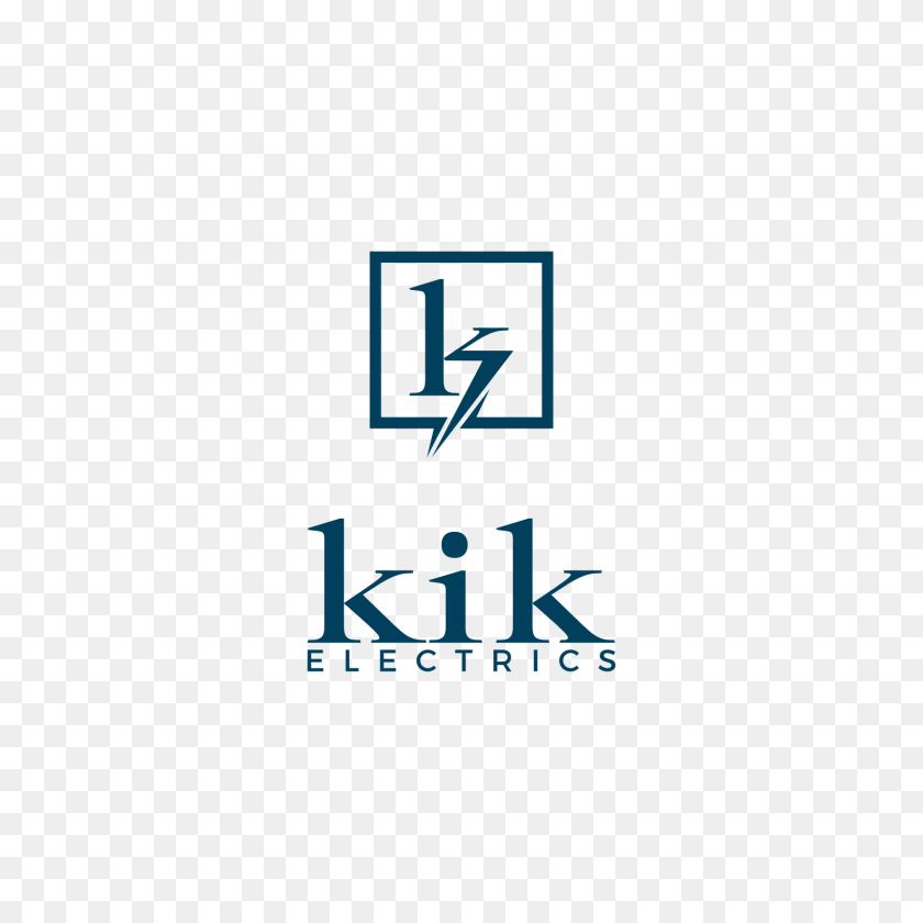 1500x1500 Masculine, Bold, Electrician Logo Design For Kik Electrics - Kik Logo PNG