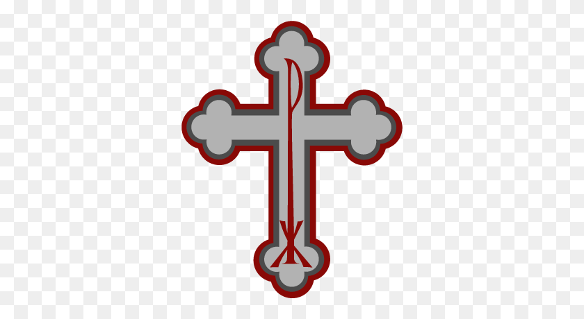 Budded Cross Also Known As The Apostles Ornate Clipart.