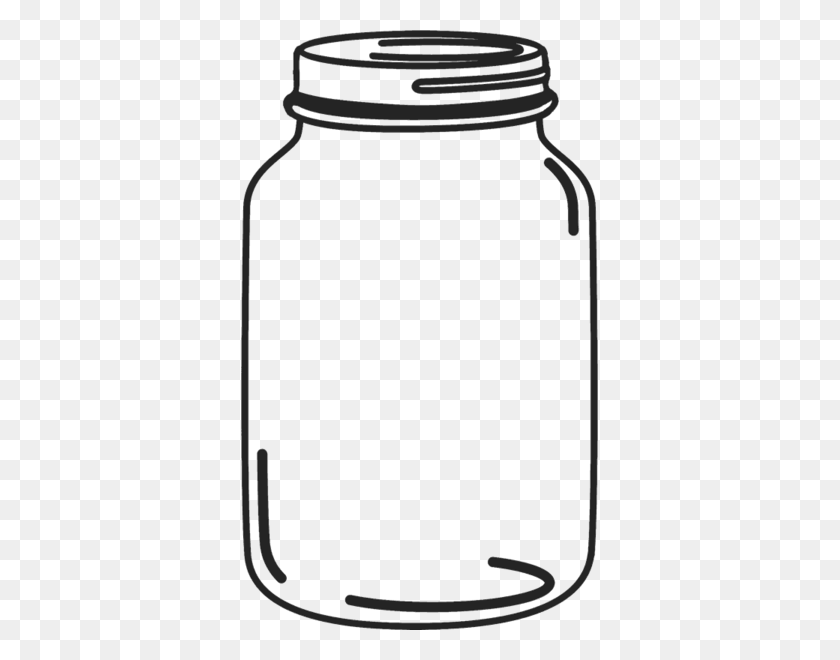 357x600 Mason Jar Clipart Transparente - Cookie Jar Clipart Blanco Y Negro