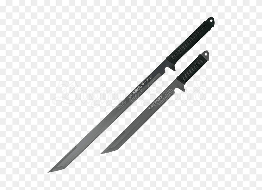 550x550 Matching Black Ninja Swords - Ninja Sword PNG