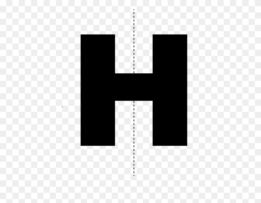 441x593 Math Clip Art Bilateral Symmetry Of The Letter H - Letter H Clipart