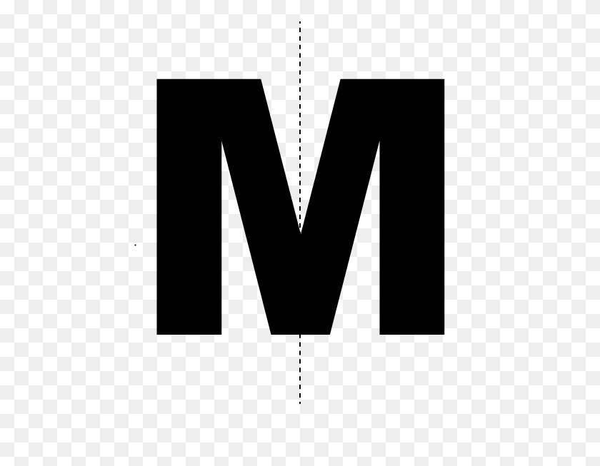 472x593 Math Clip Art Bilateral Symmetry Of The Letter M - Clipart M