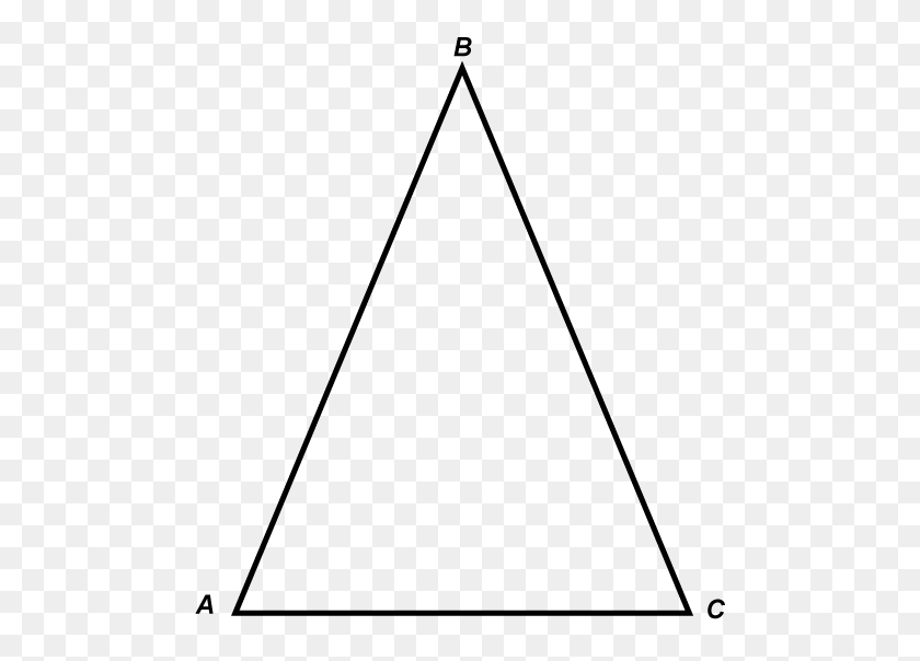 486x544 Math Clip Art Isosceles Triangle - Triangle Clipart
