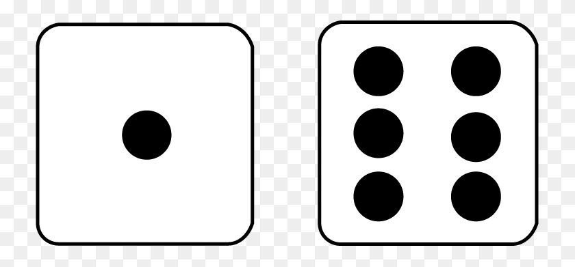 735x331 Math Clip Art Two Dice With Showing, C - Math Clipart