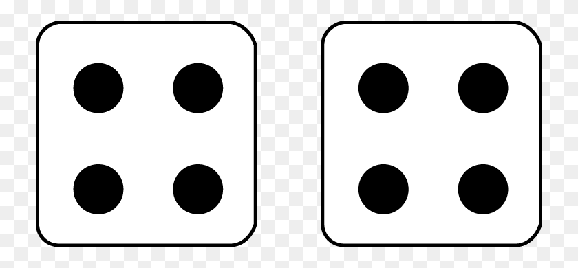 738x330 Math Clip Art Two Dice With Showing, C - Community Clipart