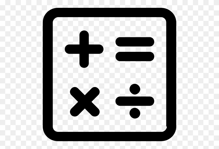 512x512 Math, Mathematical Symbol, Mathematics Icon With Png And Vector - X PNG