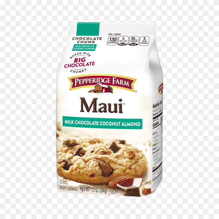 1000x1000 Maui Crispy Milk Chocolate Coconut Almond Cookies - Baking Soda PNG