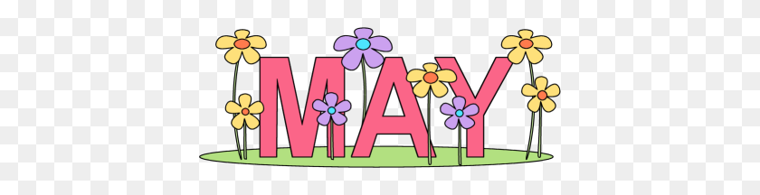 400x156 May Flowers Borders Birth Month, Birth And Clip Art - May Flowers Clip Art