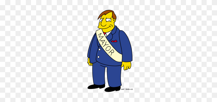 222x336 Alcalde Quimby Simpsons De Dibujos Animados Y Personajes - Imágenes Prediseñadas De Los Simpsons