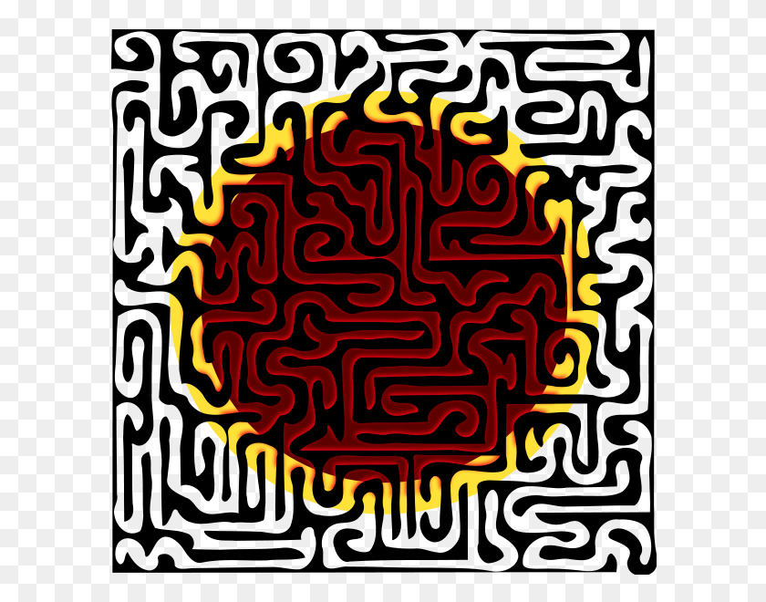600x600 Maze Graphic Png Clip Arts For Web - Labyrinth Clipart