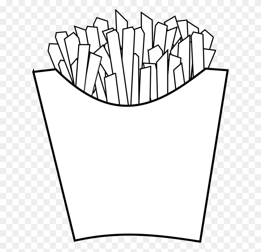 632x750 Mcdonald's French Fries Fast Food Drawing Line Art - Mcdonalds Clipart