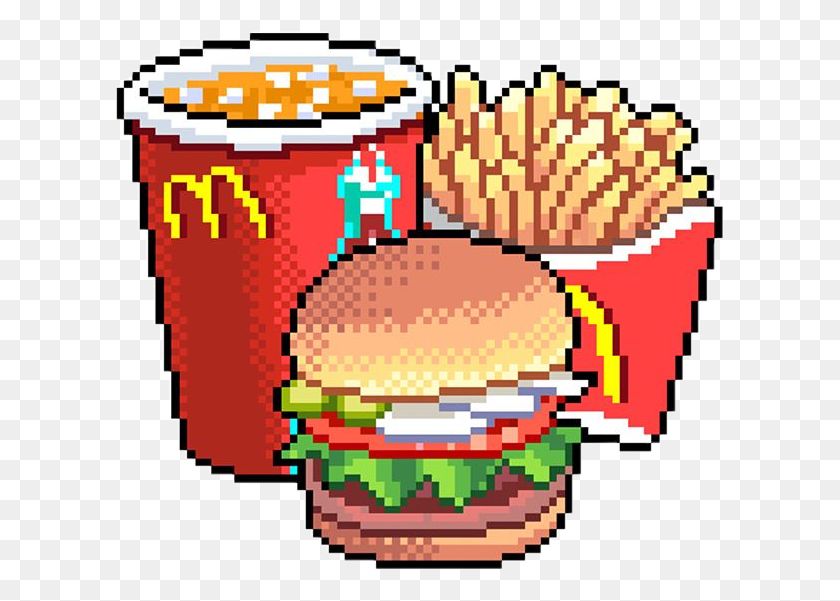 611x541 Mcdonalds Maccas Food Burger Fries Drink Cococola Overl - Mcdonalds Fries PNG
