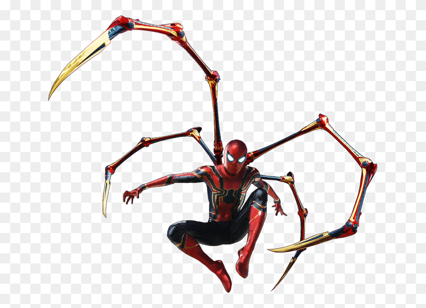 650x548 Mcu Spider Man - Guantelete Infinito Png