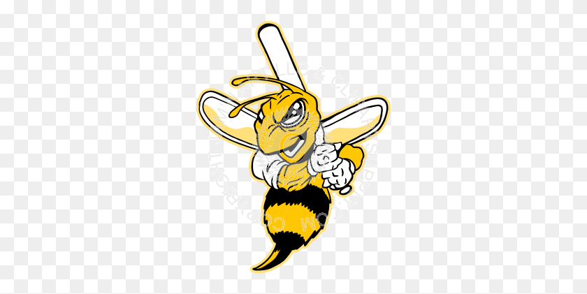 278x361 Злая Пчела Клипарт Картинки - Желтый Жакет Талисман Клипарт
