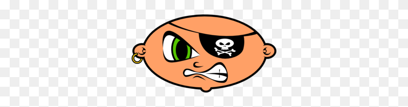 298x162 Злой Пиратский Ребенок Картинки - Пиратское Лицо Клипарт