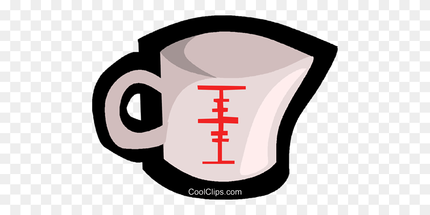480x360 Measuring Cup Royalty Free Vector Clip Art Illustration - Measuring Cup Clipart