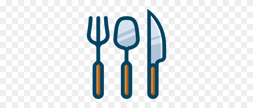 264x300 Measuring Spoon Clip Art - Spoon And Fork Clipart