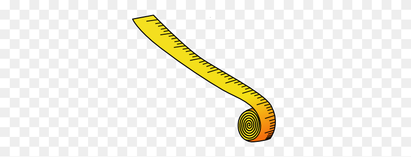 300x261 Measuring Tape Clip Art - Yellow Tape PNG