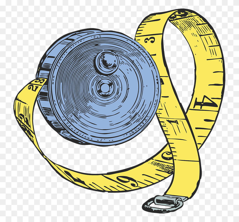 745x720 Measuring Tape Drawing Transparent Png - Tape Measure Clipart