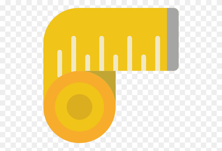512x512 Measuring Tape St Pius X Girls' National School - Yellow Tape PNG