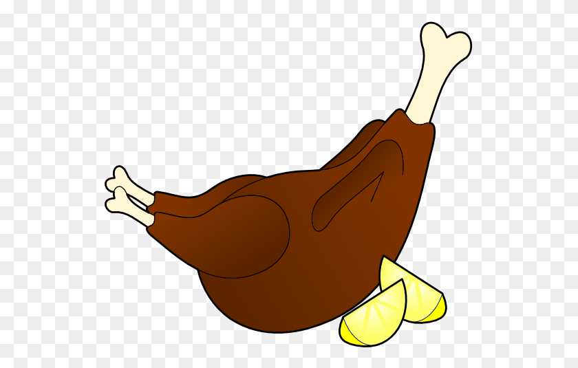 535x475 Meat Clipart Chicken Drumstick - Drumstick PNG