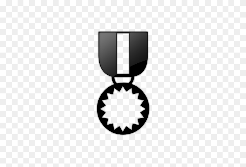 512x512 Medal Clipart Black And White - Medal Clipart Black And White