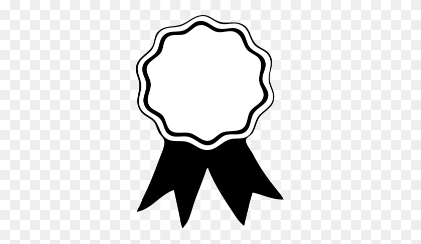 297x428 Medal For Winners Of If My Father Were President Essay If My - Ribbon Clipart Black And White