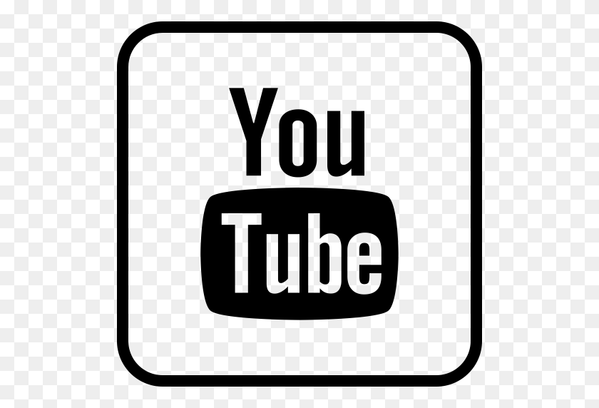 512x512 Medios De Comunicación, En Línea, Redes Sociales, Icono De Youtube - Youtube Blanco Png
