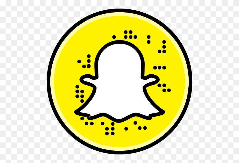 512x512 Medios, Snapchat, Icono Social - Icono De Snapchat Png