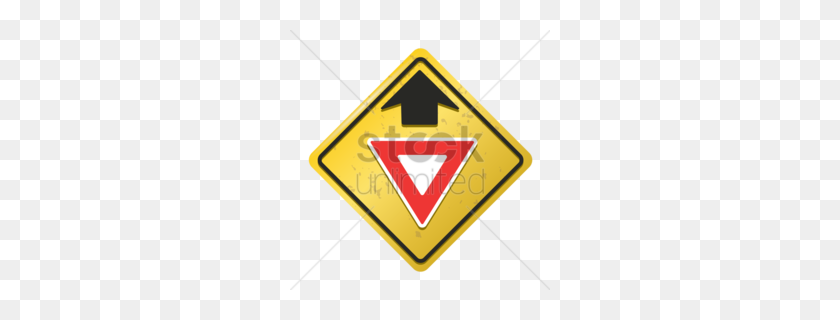 260x260 Median Sign Clipart - Caution Sign Clipart