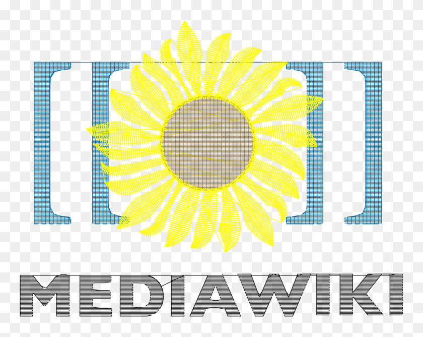 1280x999 Mediawiki Logo Reworked Embroidery Satin Stitches - Embroidery PNG