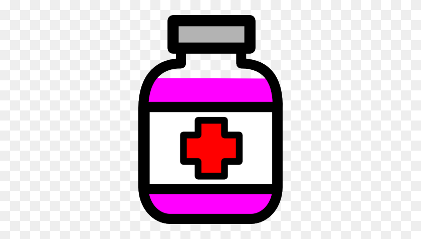 288x416 Medical Cartoon Clipart - Pill Bottle Clipart