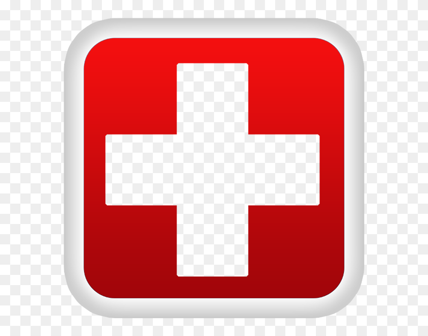 600x600 Médico Símbolo De La Cruz Roja Imagen Prediseñada - Logotipo De La Cruz Roja Png