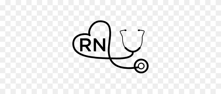 300x300 Medical Registered Nurse Hospital Sign Rn Symbol Sticker - Medical Images Clip Art